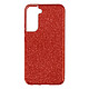 Avizar Coque pour Samsung Galaxy S22 Paillette Amovible Silicone Semi-rigide rouge Coque à paillettes spécialement conçue pour votre Samsung Galaxy S22