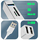Acheter LinQ Hub USB 5 en 1 avec 3 Ports USB et Lecteur de Carte SD Micro-SD  Argent