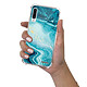 Evetane Coque Samsung Galaxy A70 anti-choc souple angles renforcés transparente Motif Bleu Nacré Marbre pas cher