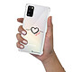 LaCoqueFrançaise Coque Samsung Galaxy A41 anti-choc souple angles renforcés transparente Motif Coeur Noir Amour pas cher