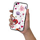 Evetane Coque en verre trempé iPhone Xr Fleurs Multicolores pas cher