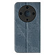 Avizar Etui Denim Portefeuille pour Honor Magic 6 Lite 5G Support vidéo Bleu Couverture ornée d'empiècements façon jean pour styliser votre téléphone.