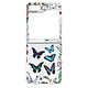 Avizar Coque pour Samsung Galaxy Z Flip 5 Rigide à Motifs Papillon Bleu  Transparent Coque papillon rigide conçue pour votre Samsung Galaxy Z Flip 5, l'accessoire de style par excellence
