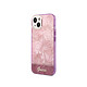 Guess Coque pour Apple iPhone 14 TPU Jungle Rose Coque conçue sur mesure pour Apple iPhone 14