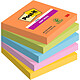 POST-IT Lot de 5 Bloc-note Adhésif Super Sticky Notes, 76 x 76 mm Boost Collection Notes repositionnable