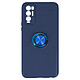 Avizar Coque Oppo Find X3 Neo Bague Support Métallique Silicone Gel Bleu Coque de protection pratique et fonctionnelle, conçue pour Oppo Find X3 Neo