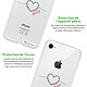 LaCoqueFrançaise Coque iPhone 7/8/ iPhone SE 2020/ 2022 silicone transparente Motif Coeur Noir Amour ultra resistant pas cher