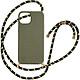 Avizar Coque cordon pour iPhone 15 Silicone Recyclable  Kaki - Coque cordon en silicone gel kaki série Classic Case Bio, conçue spécifiquement pour votre iPhone 15
