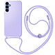 Avizar Coque Cordon Semi-Rigide pour Samsung Galaxy A15 Violet Clair pas cher