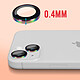 Avizar Film caméra pour iPhone 14 et 14 Plus Verre trempé 9H 0.4mm  Transparent Contour multicolore pas cher