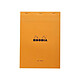 RHODIA Bloc de direction Orange 80 feuilles format A4 réglure unie Bloc-note