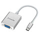 Tx - Adaptateur Xtrememac TYPE-C vers VGA F - Gris sidéral Plug & Play - Structure aluminium