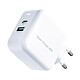 Evetane Chargeur rapide double port (USB-C + USB-A) 68W Chargeur rapide double port (USB-C + USB-A) 68W