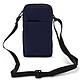 Avizar Etui Ceinture Smartphone Passant Ceinture Mousqueton Lanière 2 Poches bleu nuit - Étui ceinture/Pochette zippée pour Smartphone de taille max. de (H)180 x (L)110 mm.