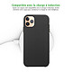 Acheter Evetane Coque iPhone 11 Pro effet cuir grainé Noir