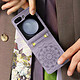 Avizar Coque pour Samsung Galaxy Z Flip 5 Motif fleur  Collection Mandala Blossom Violet pas cher