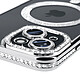 Avis Avizar Coque Diamant pour iPhone 15 Protection MagSafe Contour Strass Argent