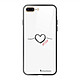 LaCoqueFrançaise Coque iPhone 7 Plus/ 8 Plus Coque Soft Touch Glossy Coeur Noir Amour Design Coque iPhone 7 Plus/ 8 Plus Coque Soft Touch Glossy Coeur Noir Amour Design