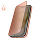 Avizar Étui Clear View pour iPhone 15 Pro Max Clapet Miroir Fonction Support  Rose Gold pas cher