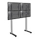 KIMEX 031-2410K1 Support sur pieds mur d'images pour 4 écrans TV 45''-55'' - Hauteur 240cm - A poser