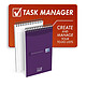 OXFORD Bloc Notes TASK MANAGER Spirale Dessus 125x200 140P 90G LIGNE 8 Bloc-note