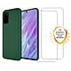 Evetane Coque Samsung Galaxy S20 Silicone liquide Vert Foret + 2 Vitres en Verre trempé Protection écran Antichocs Coque Samsung Galaxy S20 Silicone liquide Vert Foret + 2 Vitres en Verre trempé Protection écran Antichocs