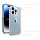 Acheter Evetane Coque iPhone 14 Pro Antichoc Silicone bords renforcés + 2 Vitres en verre trempé Protection écran