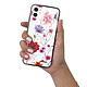 Evetane Coque iPhone 11 Coque Soft Touch Glossy Fleurs Multicolores Design pas cher