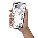 LaCoqueFrançaise Coque iPhone 7 Plus/ 8 Plus Coque Soft Touch Glossy Pivoines Violettes Design pas cher