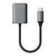 Satechi Adaptateur USB-C vers USB-C et Jack 3.5mm Charge et Audio  Argent Adaptateur original Satechi Model ST-UCAPDAM / 879961008970