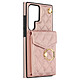 Avizar Coque Cordon pour Samsung Galaxy S23 Ultra Dos Portefeuille Bague Support  Rose Gold Coque portefeuille en simili cuir rose gold, réalisée spécialement pour le Samsung Galaxy S23 Ultra