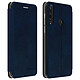 Avizar Étui Huawei Y6p Simili-Cuir Texturé Clapet Porte-carte Support Vidéo bleu nuit - Housse de protection intégrale, spécialement conçue pour Huawei Y6p.