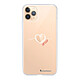 LaCoqueFrançaise Coque iPhone 11 Pro 360 intégrale transparente Motif Coeur Blanc Amour Tendance Coque iPhone 11 Pro 360 intégrale transparente Coeur Blanc Amour Tendance