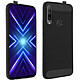 Avizar Coque Huawei P Smart Z / Honor 9X Silicone Gel Carbone Effet Métal Brossé noir Design sobre et élégant avec un revêtement finition carbone et effet brossé, Noir