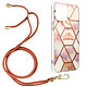 Avizar Coque Apple iPhone 13 Mini Motif géométrique avec Cordon Amovible rose gold Coque de protection spécialement conçue pour iPhone 13 Mini.