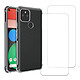 Acheter Evetane Coque Google Pixel 5 Antichoc coins renforcés Silicone + 2 Vitres en verre trempé Protection écran