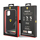 Ferrari Coque pour iPhone 14 Plus Bi-matière Compatible Charge QI Noir pas cher