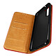 Avizar Housse pour Samsung Galaxy S21 FE Porte-carte Support Vidéo Cuir Véritable Rouge Etui folio Rouge en Cuir, Galaxy S21 FE