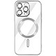 Avizar Coque MagSafe pour iPhone 14 Pro Silicone Protection Caméra  Contour Chromé Argent - Coque MagSafe conçue spécifiquement pour votre Apple iPhone 14 Pro