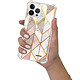 Evetane Coque iPhone 13 Pro Max anti-choc souple angles renforcés transparente Motif Marbre Rose Losange pas cher