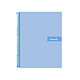 LIDERPAPEL Cahier spirale crafty A4 240p 90g quadrillé 5mm microperforé 4 trous -Bleu Ciel Cahier