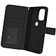 Avizar Housse pour Motorola Moto G51 5G Aspect Grainé Clapet Portefeuille Stand Vidéo  noir Étui folio spécialement conçu pour votre Motorola Moto G51 5G.