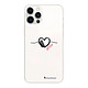 LaCoqueFrançaise Coque iPhone 12 Pro Max 360 intégrale transparente Motif Coeur Noir Amour Tendance Coque iPhone 12 Pro Max 360 intégrale transparente Coeur Noir Amour Tendance