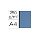 Q-CONNECT Couverture carton 250g grain cuir pour reliure format a4 coloris bleu paquet 100 unités x 10 Couverture à relier