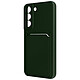 Forcell Coque pour Samsung Galaxy S22 Silicone Souple Porte-carte Fine Légère Vert Coque Vert en Silicone, Galaxy S22