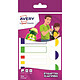 AVERY Sachet de 24 étiquettes plastifiées basiques couleurs assories Etiquette multi-usages