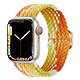 Avizar Bracelet pour Apple Watch 41mm et 40mm et 38 mm Nylon Tressé Ajustable par Boucle Métallique  jaune et orange - Un bracelet en nylon tressé conçu pour Apple Watch Series 8 et 7 41mm / Series SE 2022, SE, 6, 5, et 4 40mm / Series 3, 2 et 1 38mm