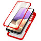 Avizar Coque Samsung A32 5G Dos Plexiglas Avant Polymère Antichoc Contour rouge Une Coque intégrale pour votre Samsung Galaxy A32 5G Antichoc avec un dos rigide transparent et contour Silicone Rouge