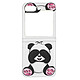 Avizar Coque Panda pour Samsung Galaxy Z Flip 5 Rigide revêtement simili cuir  Blanc Coque motif avec un revêtement simili cuir blanc pour Samsung Galaxy Z Flip 5, alliant protection et style