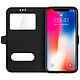 Avis Avizar Housse iPhone X / XS Etui Double Fenêtre Coque Silicone - noir